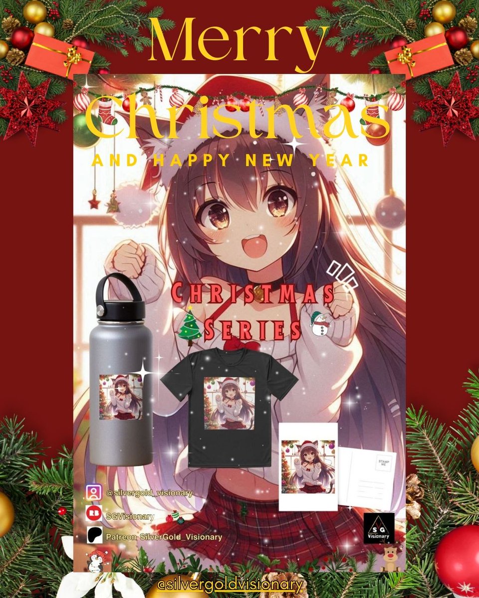SGoldVisionary's tweet photo. Christmas Series

Gift HERE: https://t.co/2NLzeB7J7t

#GiftForHer #AnimePosters #KawaiiHoliday #ChristmasArt #AnimeDesign #CuteStickers #AnimeLovers #AnimeVibes #CuteArt #ChristmasGiftIdeas #FestiveDecor #AnimeHoliday #CatGirl #ChristmasJoy #HolidayMagic #KawaiiLovers #AnimeGifts https://t.co/XMxTaDNca7