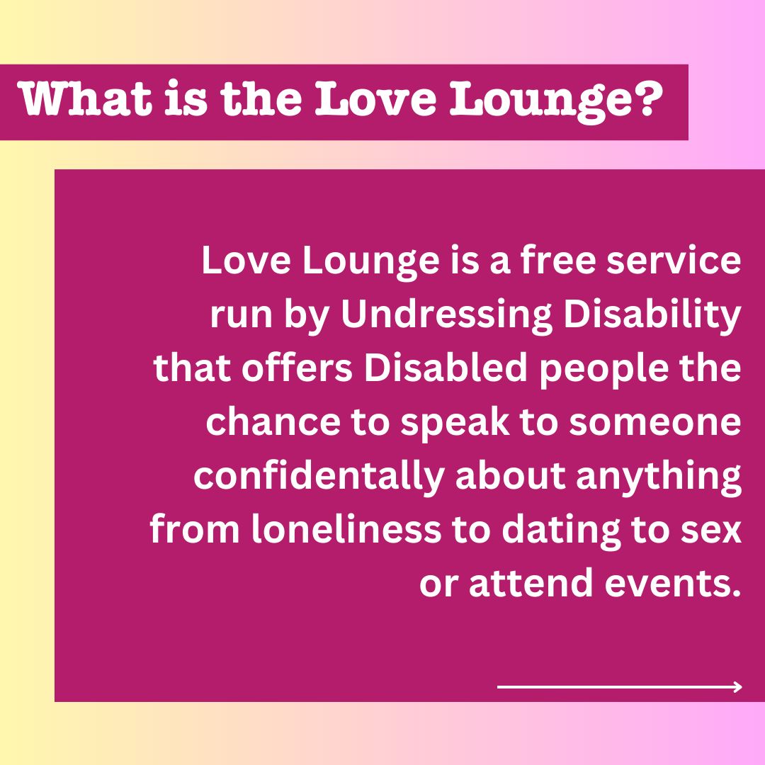 ETUKUndressing's tweet image. Have you heard about #LoveLounge? ♥️ Our best-kept secret! It offers free confidential advice for disabled, neurodivergent and D/deaf people among many other things. The images explain all the wonderful things we offer!
⬇️ And how to get in touch ⬇️