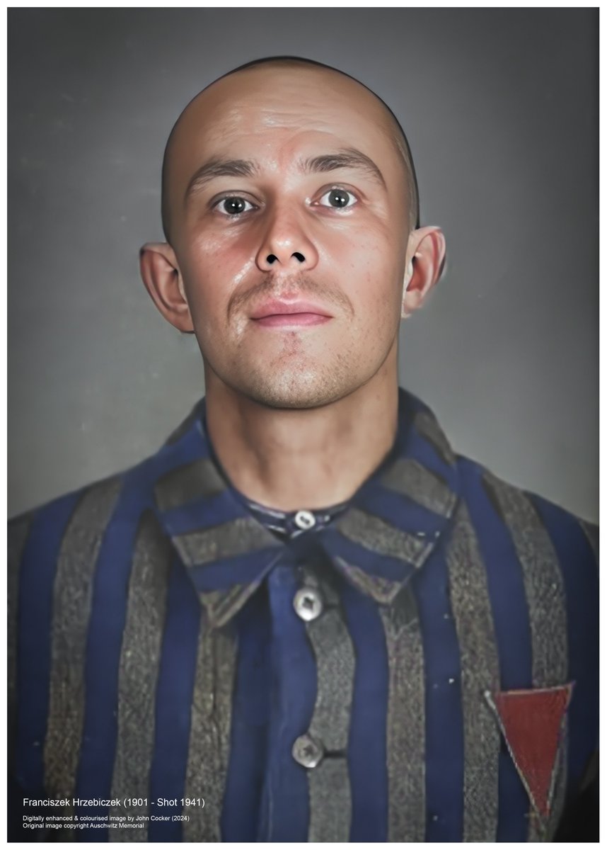 On this day in 1941, a 40 year old Polish man was murdered by shooting in Auschwitz after being incarcerated for 299 days. Before being imprisoned he was a Polish Army officer. His name was Franciszek Hrzebiczek

Please support <a href="/AuschwitzMuseum/">Auschwitz Memorial</a> reach 2m followers