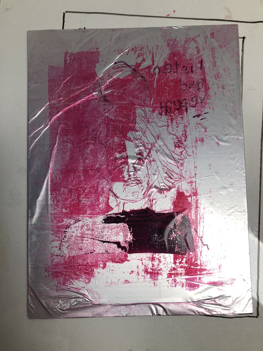 Good morning! ☕️
Yesterday, I had fun with kitchen litho! #lithography #printmaking #gm