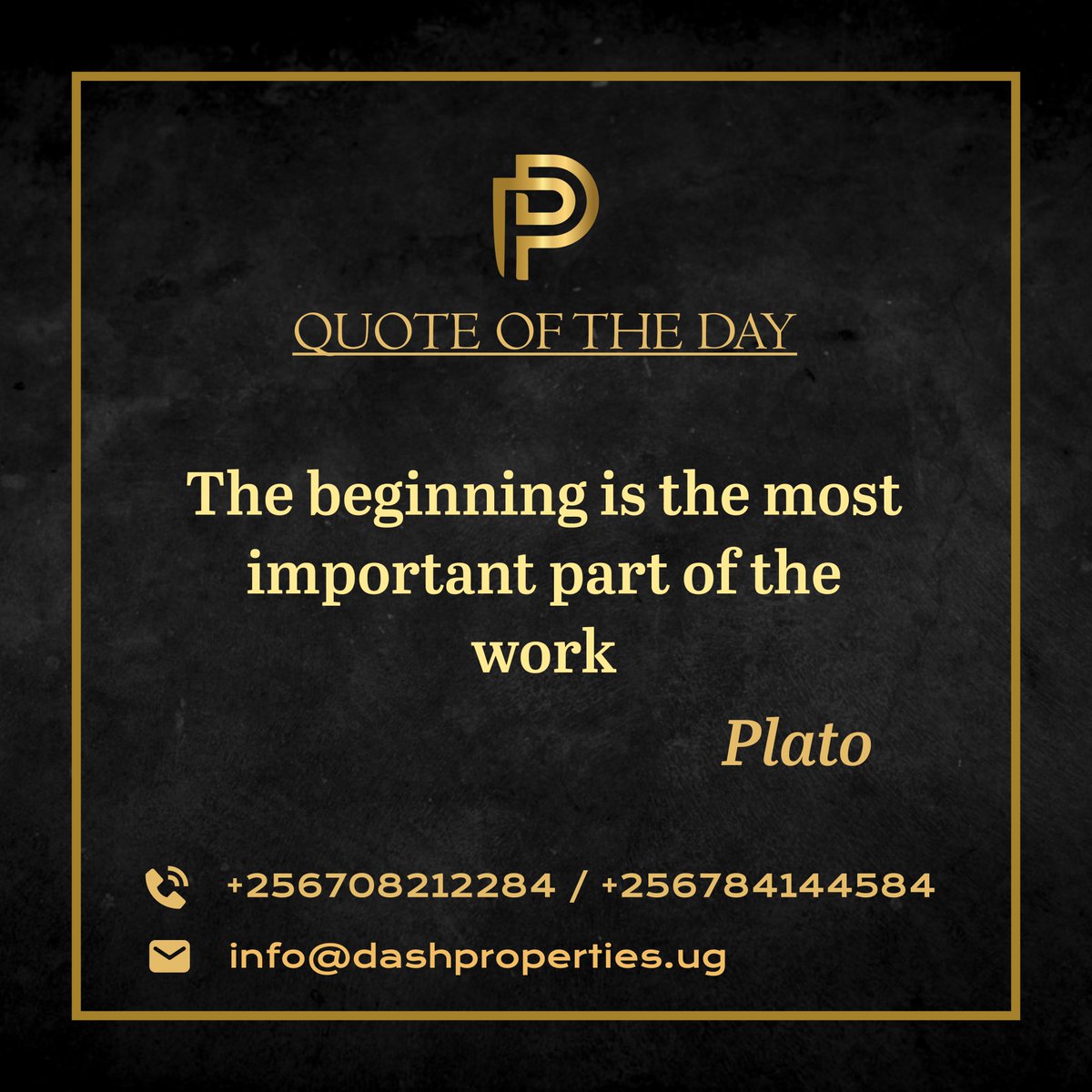 Properties_Dash's tweet image. Whether you're starting a new journey, building your dream home, or investing in property, the foundation you lay today determines tomorrow’s success. 🏡✨

Start strong with us by your side. 
#QuoteOfTheDay #DashProperties #RealEstateUganda #PropertyInvestment #HomeSweetHome