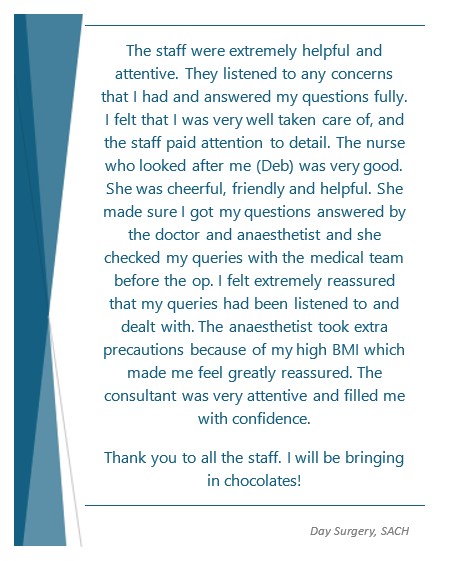 West Herts FFT (@whthfft) on Twitter photo FFT Feedback
Here's a lovely feedback from a patient in DAY SURGERY, SACH.
Huge thanks to the whole team for coming together to provide exemplary care!  πππYour hard work and dedication make a real difference.  Please retweet :π₯°
#DaySurgerySACH
#FFTFeedback
#PatientCareNHS FFT Feedback
Here's a lovely feedback from a patient in DAY SURGERY, SACH.
Huge thanks to the whole team for coming together to provide exemplary care!  πππYour hard work and dedication make a real difference.  Please retweet :π₯°
#DaySurgerySACH
#FFTFeedback
#PatientCareNHS
