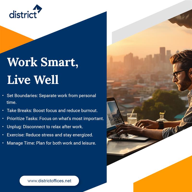DistrictOffices's tweet image. Work Smart, Live Well

With a few simple changes, you can improve your productivity while still making time for the things that matter most. 

#WorkSmartLiveWell #ProductivityTips #WorkLifeBalance #Wellness #SmartWorking #DistrictOffices