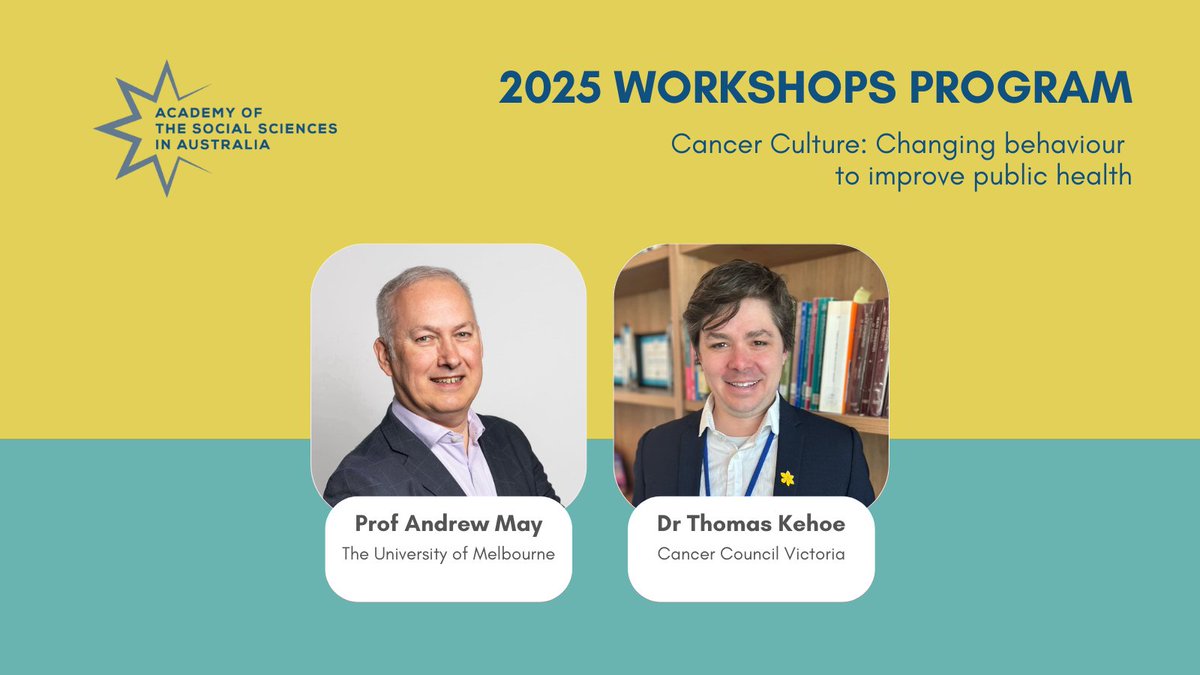 Congrats to Prof Andrew May &amp; Dr <a href="/thomasjkehoe1/">Thomas Kehoe</a>, who will receive a grant to host a workshop to explore the nexus between #science, #advocacy, #policy and behavioural change in the context of the social, cultural and political experiences of #cancer in Australia.  @unimelb