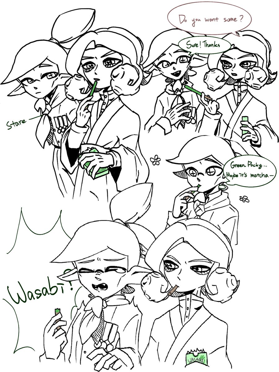 Wasabi Pocky!?
#Splatoon #cuttletavio #スプラトゥーン