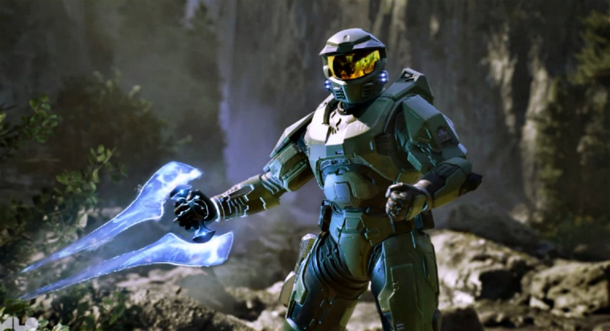 threeprophets1's tweet photo. @HiddenXperia Took a stab at the color grade. Lower blackpoint like you'd get on a CRT, deeper blues, purple volumetric mist, haphazardly desaturated background cause the rock textures are just completely the wrong color to begin with https://t.co/5Yt5TYSeAD