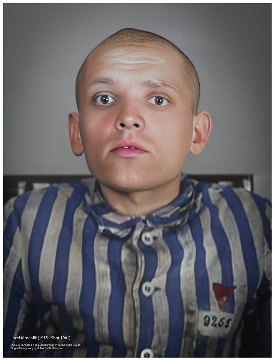 On this day in 1941, a 26 year old Polish man was murdered by shooting in Auschwitz after being incarcerated for 305 days. Before being imprisoned he was a tinsmith. His name was Józef Moskalik

Please support <a href="/AuschwitzMuseum/">Auschwitz Memorial</a> reach 2m followers