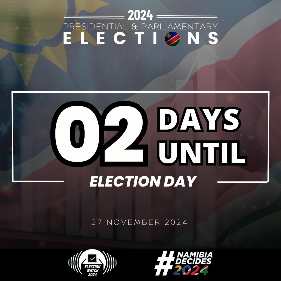 On November 27, Namibians across the nation will cast their votes to shape our country’s future. Your vote is your voice. Ensure you’re informed and ready. Every vote matters. #Namibiadecides2024