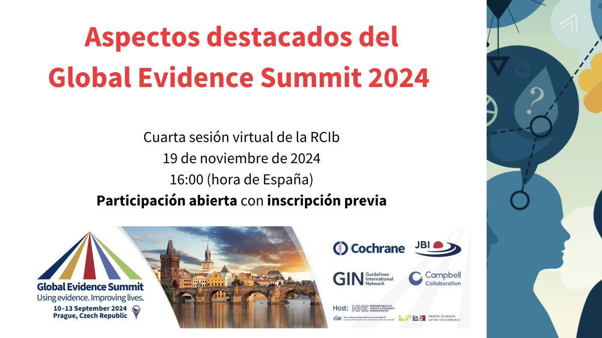 CochraneIberoam's tweet photo. ¿Nos vemos en la 4ª sesión de la #RCIb 2024 sobre los aspectos destacados del #GES2024 @GESummit?
📆 19 de noviembre
🎓 Modera @IvanSola
👉 Vota los 3 pósteres (como máximo) que desearías que se comenten:
https://t.co/DzFRNyvtZ6 https://t.co/zxMTUM3mqm