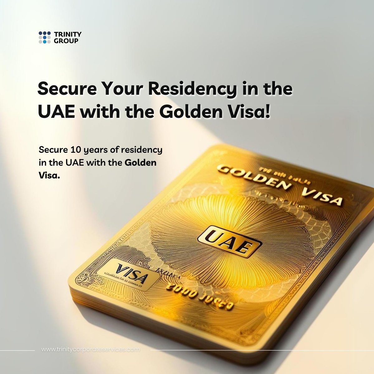 The UAE Golden Visa offers 10 years of residency, allowing you to live, work, and invest in one of the world’s most dynamic economies. 
Contact us to check Your Eligibility Today

trinitycorporateservices.com/uae-golden-vis…
#GoldenVisa #UAEResidency #TrinityGroup #BusinessInUAE #UAEGoldenVisa