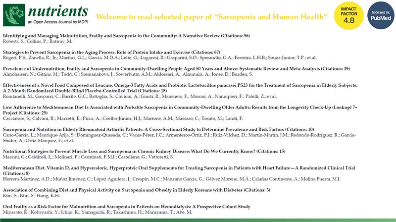 Nutrients_MDPI's tweet photo. 💐Welcome to read these papers about"Sarcopenia and Human Health
https://t.co/afA7ekE3Bz
https://t.co/yflxQpioLR
https://t.co/cQiCL13wyY
https://t.co/eUrCWXurIq
https://t.co/3bvegzos3T
https://t.co/RyXlVDy3JN
https://t.co/Qk078k9kH8
https://t.co/IyA8JmiomT
https://t.co/y1I8AdhZBJ https://t.co/i8h8bGXDCK