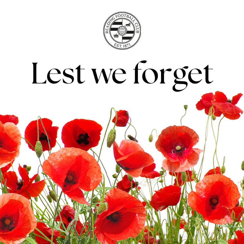 ReadingFC's tweet photo. We will remember them.

#LestWeForget https://t.co/2OXXeOA5sp