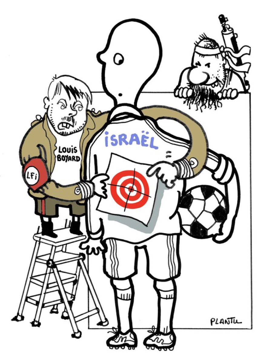 Corleone040480's tweet image. Quelle magnifique dessin de Plantu  qu il faut retweeter !!! Louis Boyard est le principal artisan de la haine anti juifs  en France  en mettant des cibles  et pourtant chez LFI  , il y a de la concurrence  !!! Louis Boyard doit sans doute préférer L Iran à Israël  !!!