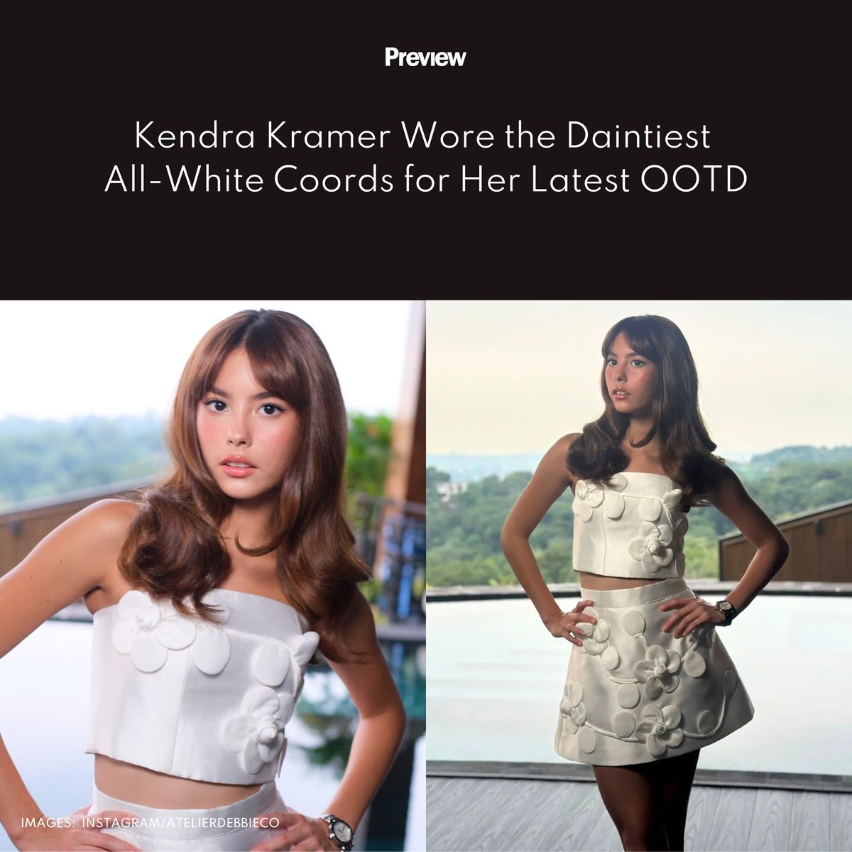 previewph's tweet photo. #KendraKramer posted herself wearing this all-white coordinating set from #AtelierDebbieCo's Holiday 2024 collection.
More details here: https://t.co/CMPgXRDEr0 https://t.co/3PQmxu4zS6