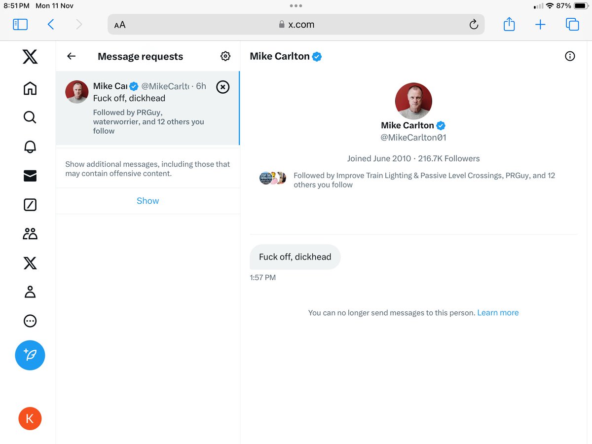 Wow ,I should be so honoured to feel the wrath of this numpty , btw ,this was his response when I challenged him calling others for their vile comments