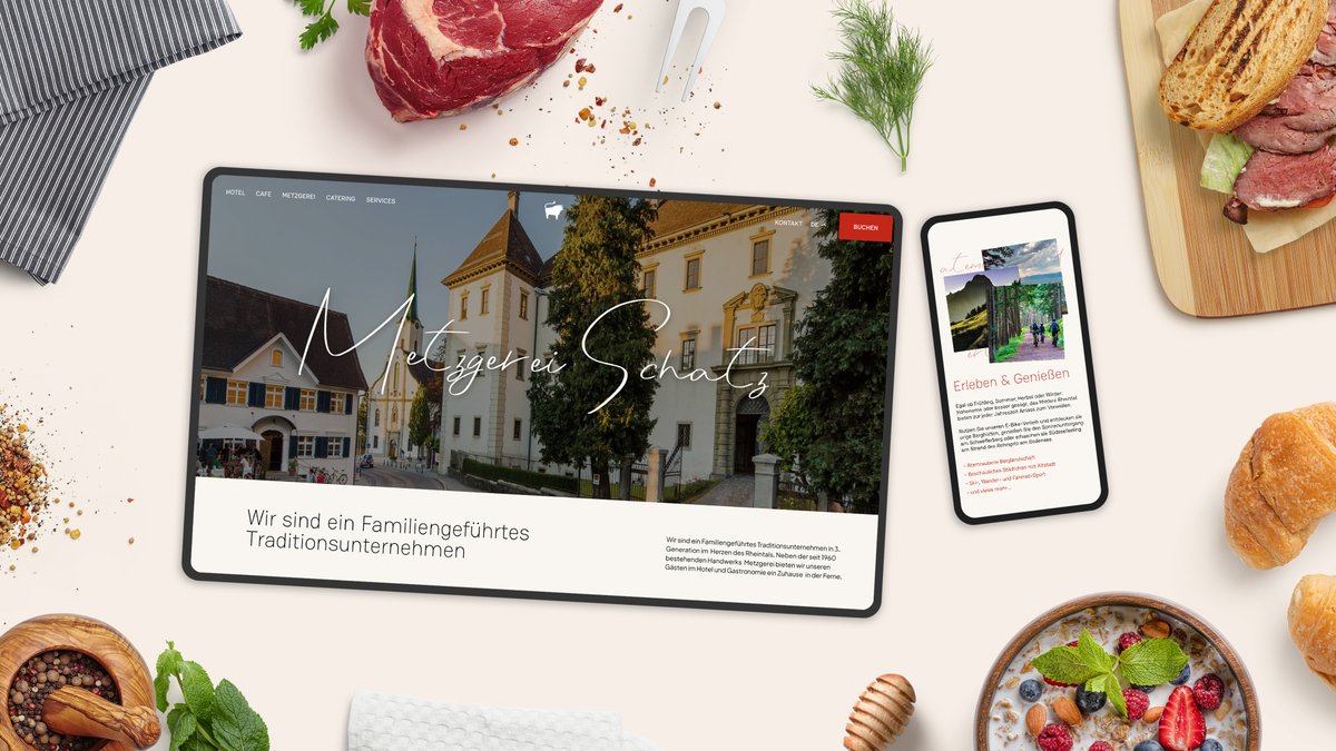 We’re excited to share a new website we crafted for Hotel Metzgerei Schatz, a beloved family-run hotel with deep local roots. We aimed to blend modern design with traditional charm, creating an inviting online experience that highlights their unique services and warm hospitality.
