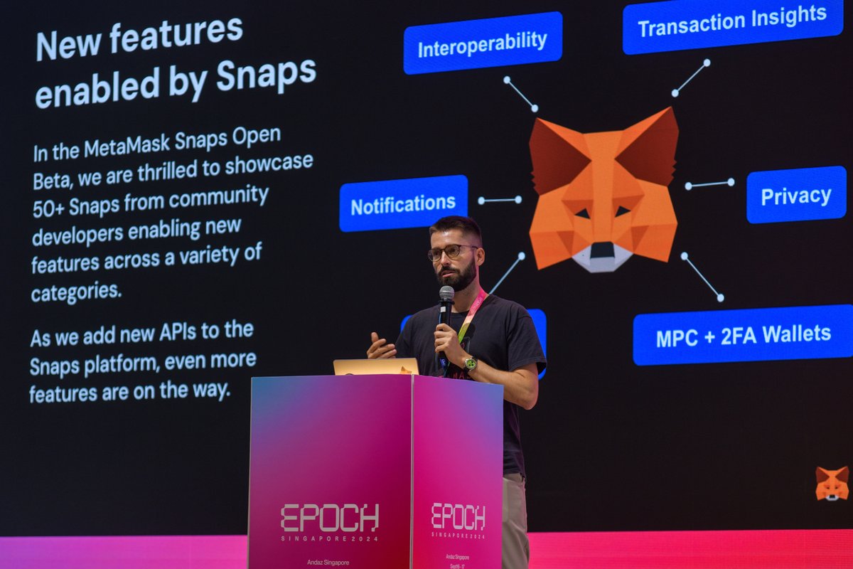 Epoch (@epochsummit) on Twitter photo 🦊 <a href="/francescoswiss/">Francesco Andreoli ᵍᵐ</a>,
Head of Developer Community at <a href="/Consensys/">Consensys.eth</a> <a href="/MetaMask/">MetaMask.eth 🦊</a>  ,
delivered an insightful keynote titled 'Account Abstraction: Simplifying User Experiences' during Epoch Singapore. #Epoch2024
▶️ Watch the full presentation here: youtu.be/KXzUCoUud6o 🦊 <a href="/francescoswiss/">Francesco Andreoli ᵍᵐ</a>,
Head of Developer Community at <a href="/Consensys/">Consensys.eth</a> <a href="/MetaMask/">MetaMask.eth 🦊</a>  ,
delivered an insightful keynote titled 'Account Abstraction: Simplifying User Experiences' during Epoch Singapore. #Epoch2024
▶️ Watch the full presentation here: youtu.be/KXzUCoUud6o