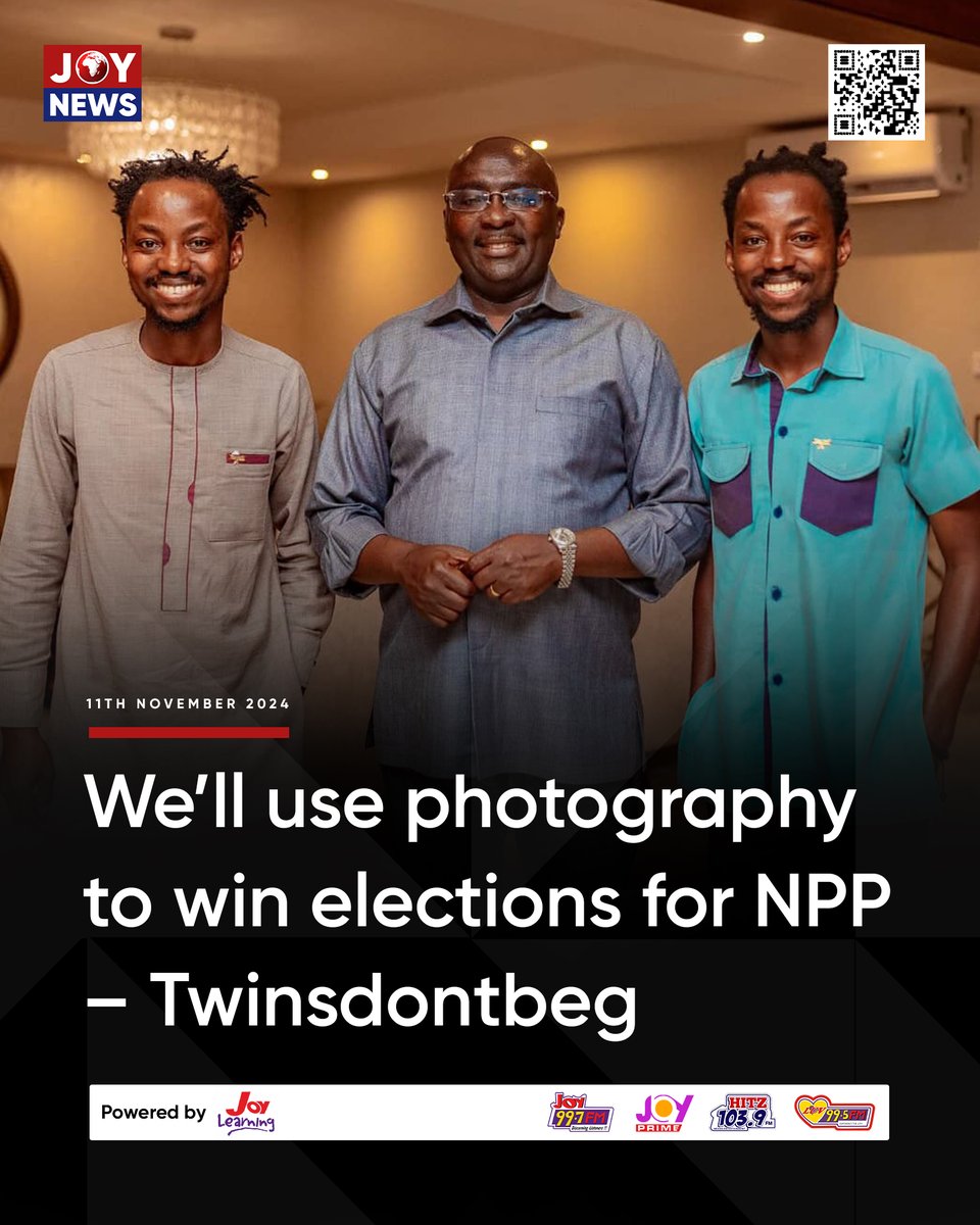 JoyNewsOnTV's tweet photo. We’ll use photography to win elections for NPP – Twinsdontbeg

#JoyNews https://t.co/Tqv04Ri26S