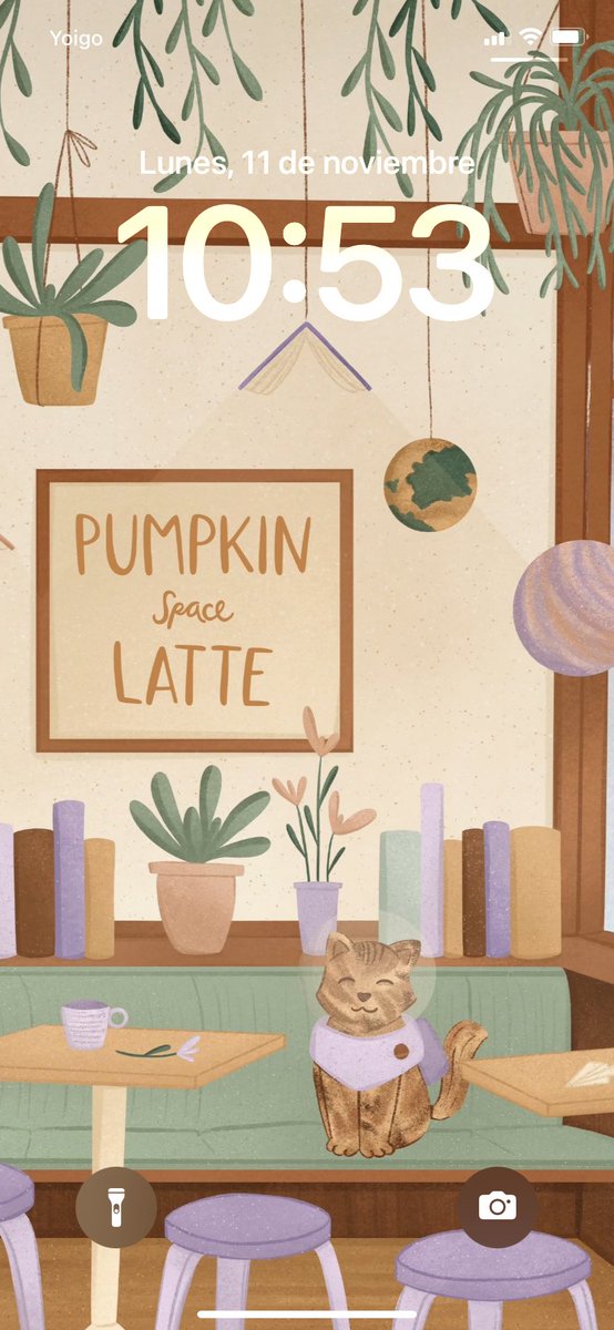 Hay que ver lo bonito que queda en el móvil el fondo que han enviado hoy a los mecenas desde <a href="/ACAstromelia/">Asociación Cultural Astromelia</a> 
Así se empieza la semana un poco más cozy