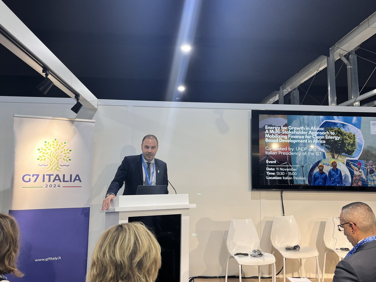 First #COP29 statement by 🇮🇹 HoD: 

„Multilateralism is the key commitment for Italy to climate action. Italy is fully committed to GST outcome, just transition away from fossil fuels and build partnerships with African countries for country-driven projects and finance needs.“