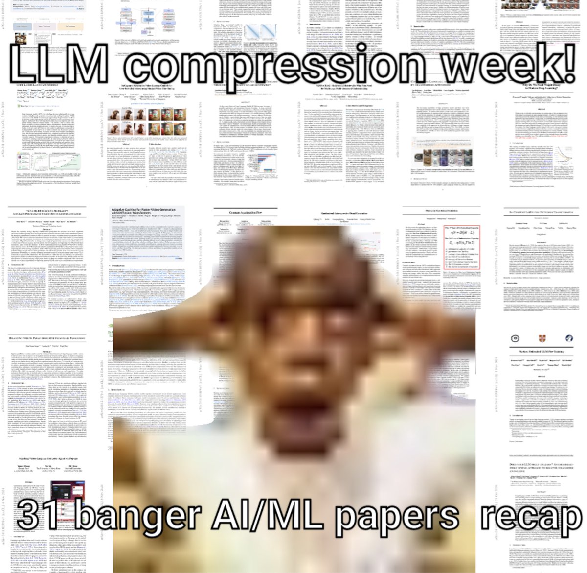 TheAITimeline's tweet photo. 🚨This week’s top AI/ML research papers:

- Mixture-of-Transformers
- BitNet a4.8
- LoRA vs Full Fine-tuning: An Illusion of Equivalence
- Mixtures of In-Context Learners
- Emergence of Hidden Capabilities
- DimensionX
- The Surprising Effectiveness of Test-Time Training for Abstract Reasoning
- OpenCoder: The Open Cookbook for Top-Tier Code LLMs
- ReCapture
- Needle Threading
- M3DocRAG
- Controlling Language and Diffusion Models by Transporting Activations
- Why Do We Need Weight Decay in Modern Deep Learning?
- "Give Me BF16 or Give Me Death"? Trade-Offs in LLM Quantization
- Adaptive Caching for Faster Video Generation with Diffusion Transformers
- Constant Acceleration Flow
- Randomized Autoregressive Visual Generation
- Physics in Next-token Prediction
- In-Context LoRA for Diffusion Transformers
- Balancing Pipeline Parallelism with Vocabulary Parallelism
- EoRA: Eigenspace Low-Rank Approximation
- Self-Consistency Preference Optimization
- How Transformers Solve Propositional Logic Problems: A Mechanistic Analysis
- LASER: Attention with Exponential Transformation
- Photon: Federated LLM Pre-Training
- Attacking Vision-Language Computer Agents via Pop-ups
- Hunyuan-Large
- Context Parallelism for Scalable Million-Token Inference
- Stealing User Prompts from Mixture of Experts
- Deep Learning Through A Telescoping Lens: A Simple Model Provides Empirical Insights On Grokking, Gradient Boosting & Beyond
- Does your LLM truly unlearn? An embarrassingly simple approach to recover unlearned knowledge

overview for each + authors' explanations
read this in thread mode for the best experience