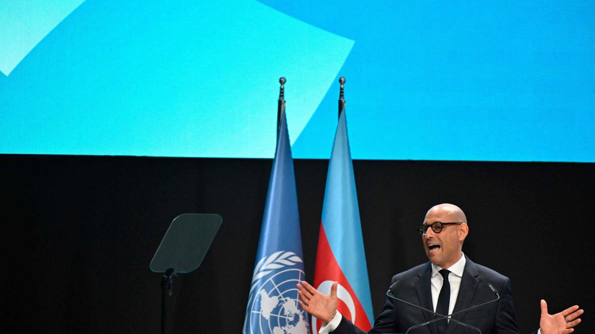 lesoir's tweet image. COP29 : les objectifs climatiques de l’accord de Paris « en grand danger », alerte l’ONU lesoir.be/635147/article…