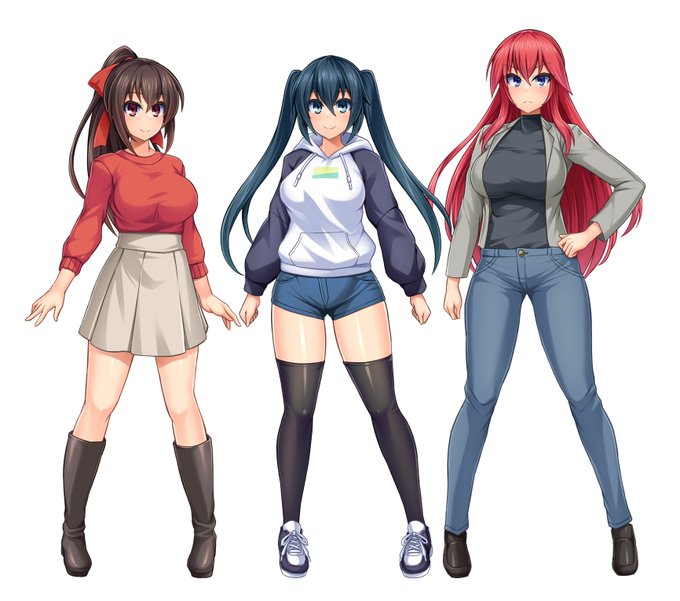 聖戦姫イリス THE GAMEに登場するイリス、アストラエ、メティスの私服姿を公開!
各キャラの性格を反映させたデザインにしました。 