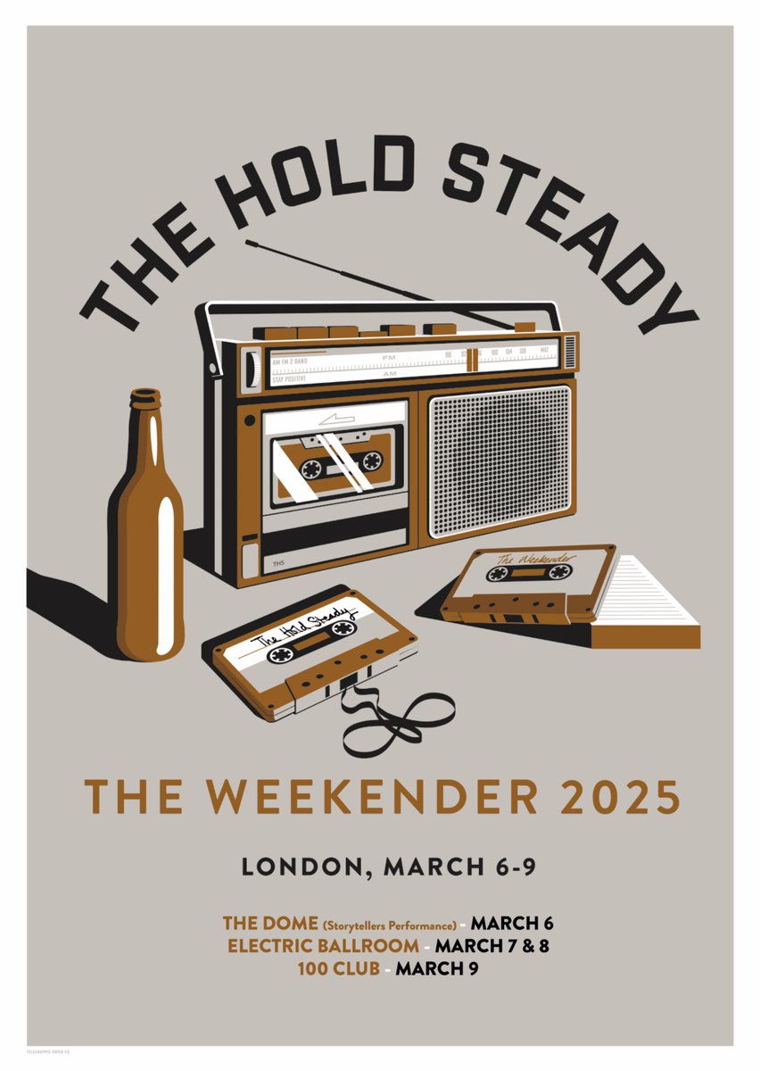 In March 2025, we’re back with THE WEEKENDER 2025 in London! Four shows and MORE!

Presale: Nov 12, 10 am UK Time

General Sale: Nov 15, 10 am UK Time

Full details: facebook.com/TheHoldSteady