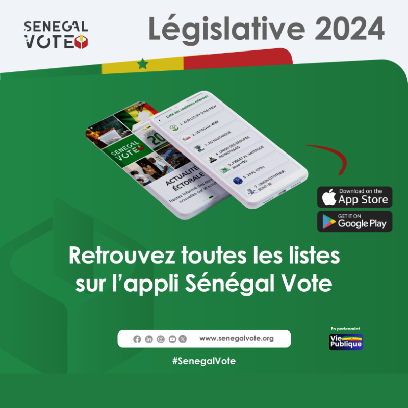 mouhammadciss's tweet photo. .@SenegalVote revient avec une mise à jour exclusive pour les #SunuLegislatives2024 ! 🇸🇳
Un outil innovant, développé en partenariat avec @ViePubliqueSN et des citoyens engagés, pour tout comprendre et suivre les élections. 🌍📲 #SunuVote #Democratie