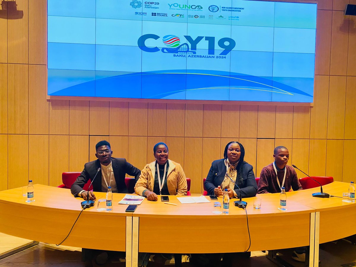 Comment soutenir l’engagement des jeunes pour le climat? A la @COY19Baku, les jeunes 🇬🇦 ont pu apprendre et partager sur les défis &amp; solutions de la transition énergétique, les migrations climatiques, l’éducation, l’agriculture et les emplois verts 🌿 Next ➡️  <a href="/COP29_AZ/">COP29 Azerbaijan</a>