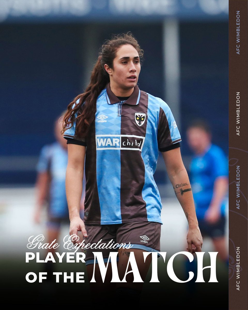 PLAYER OF THE MATCH 💫

Your Grate Expectations Player of the Match for yesterday's 3-0 win is Kau'inohea Solomon-Taylor! 

#AFCW #AFCWWomen 💛💙