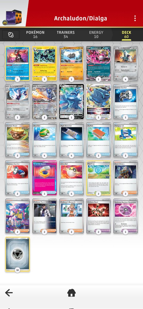 Yo dawno nic nie było o pokemonach także podzielę się listą pod Archaludon/Dialga nad którą ostatnio główkuje