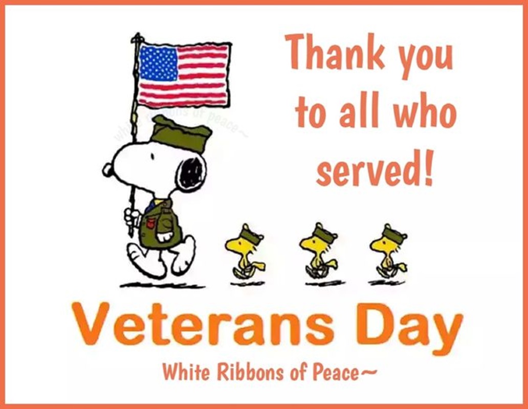 Today we honor our Veterans. “As we express our gratitude, we must never forget that the highest appreciation is not to utter words, but to live by them.”
  ‒ John Fitzgerald Kennedy 🇺🇸