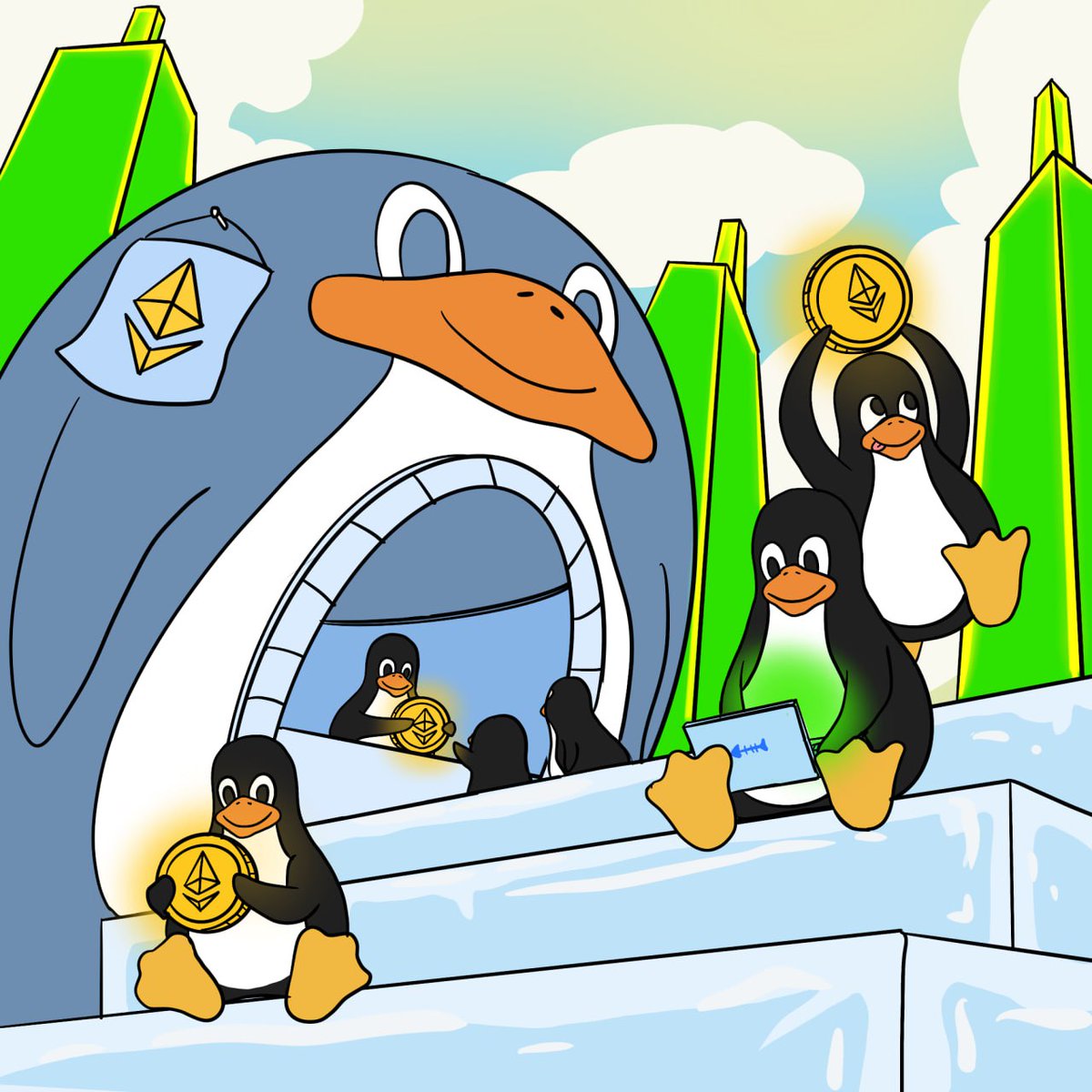 TuxLinuxMascot's tweet image. The show must go on with the most cute 🐧out there !
$TUX will just go HIGHER 🐧💹