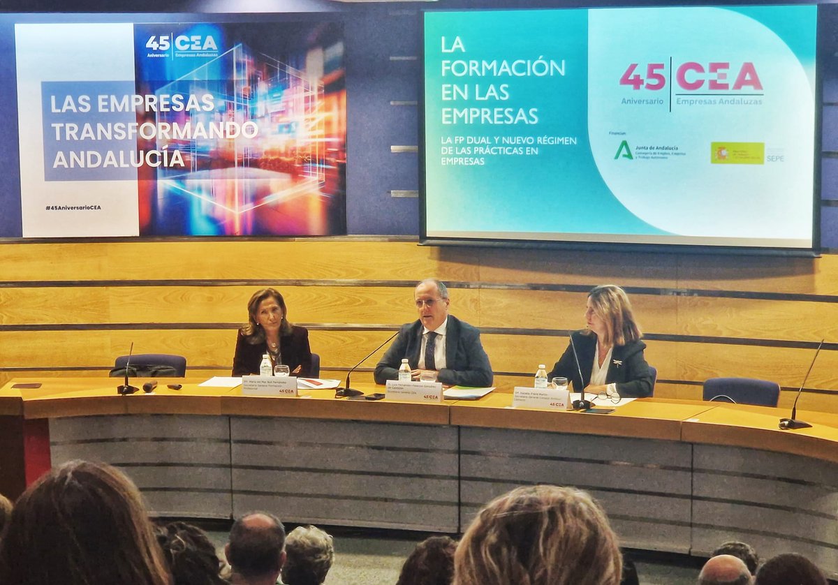 CEAes_'s tweet photo. ⚡️Hoy en #CeaContigo hablamos de #FPDual

"La Formación Profesional Dual y el nuevo régimen de prácticas en empresas" en el centro de las
📍Jornadas de Formación de CEA para facilitar la implantación de la Formación Profesional Dual ✔️

👉Más de un centenar de entidades asisten a este encuentro de asesoramiento específico a #empresas

#Oportunidad #Empleo #TalentoJoven #Empresa

Más información en la web de CEA 👇
https://t.co/IWEP9b3Yfl