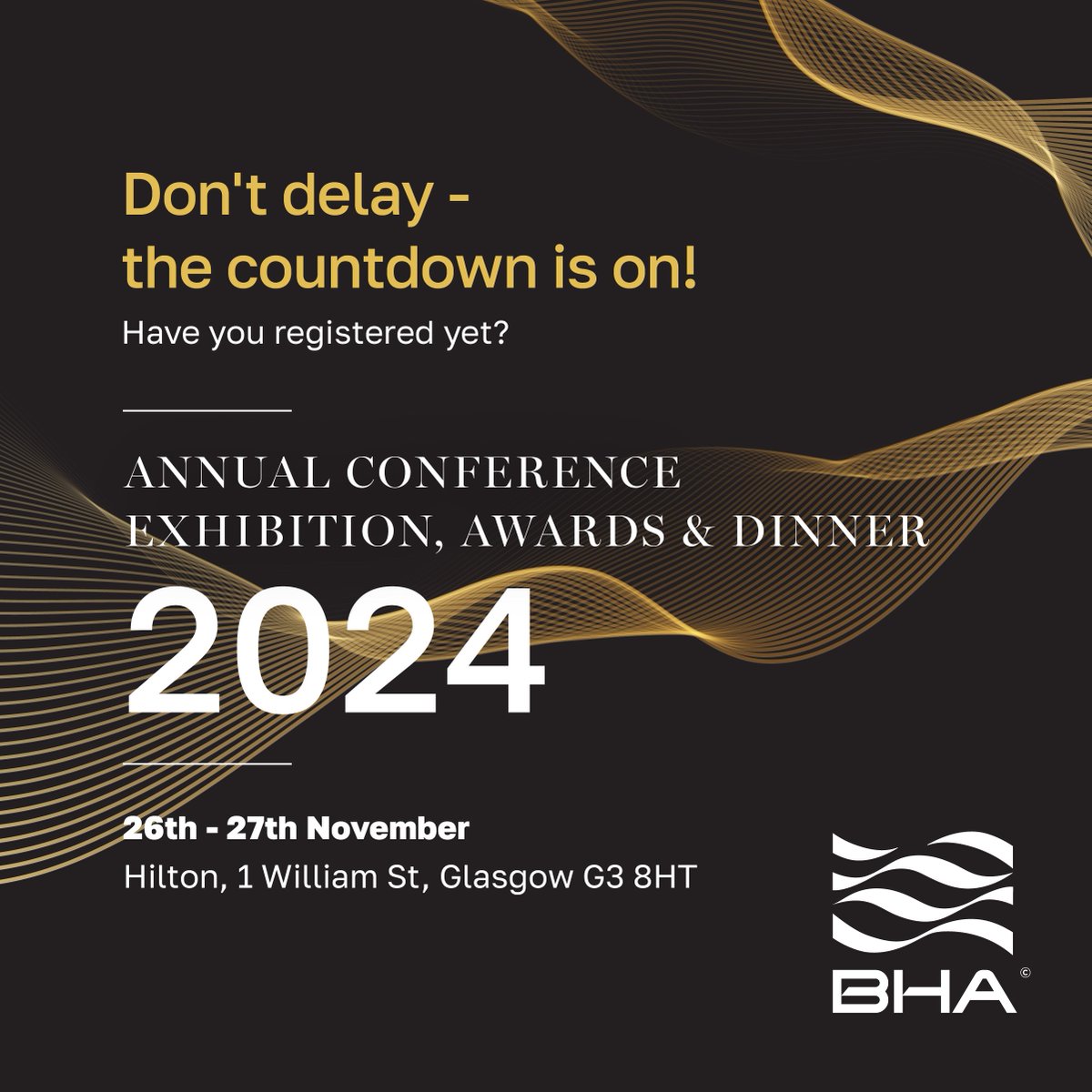 ✨BHA AC 2024: The countdown is on!✨

With just over two weeks to go until the BHA Conference 2024, don't forget to get your conference ticket as soon as possible!

Click the link below to find out more and register 👇

events.british-hydro.com