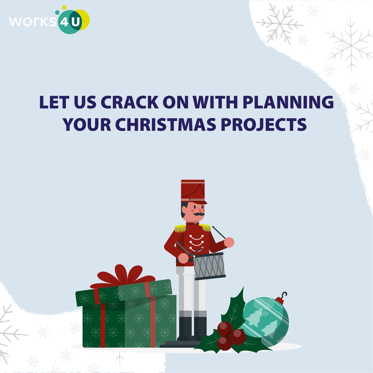 Let us crack on with planning your Christmas projects so you can march on with business as usual. Our expert team handles every step of event planning. 
.
Illustration from storyset.com/play
.
.
#w4u #works4u #christmasvolunteering #csr