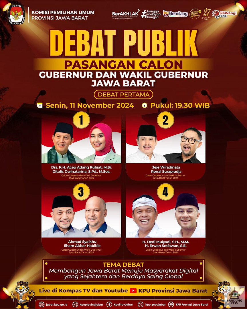 Kalian pada mau nonton Debat Pilgub Jabar malam ini ga euy?