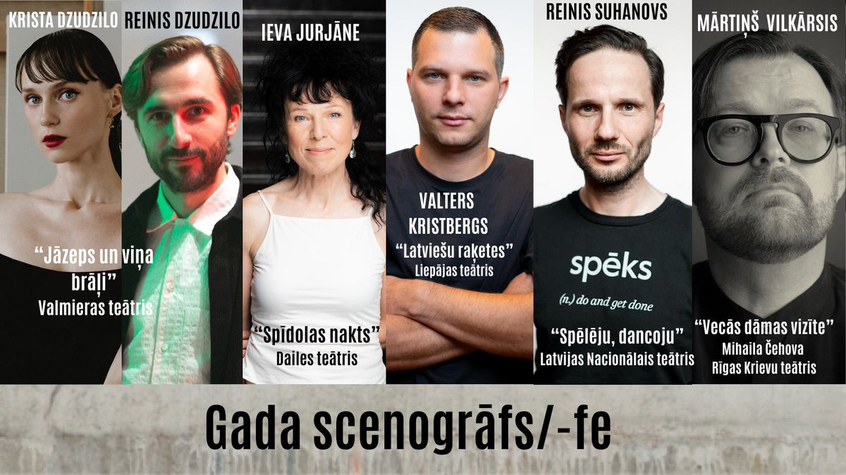 Kategorijas "Gada scenogrāfs/-fe" nominācijas. Gada balvas teātrī "Spēlmaņu nakts" apbalvošanas ceremonija notiks 23. novembrī Valmieras teātrī. Tai varēs sekot līdzi LTV1, LSM un Latvijas Radio 1.