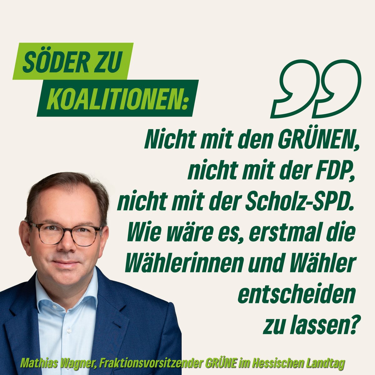 Was soll diese Ausschließeritis denn bringen? Erstmal müssen die Wählerinnen und Wähler entscheiden. #Söder #MarkusSöder #Neuwahl