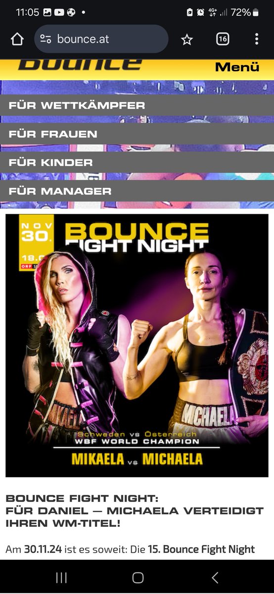 h_hkan's tweet photo. Michaela Kotaskova defends WBF World Welterweight Title against Mikaela Laurén on November 30th at Hotel Intercontinental in Vienna on Bounce Fight Night in Austria 🔥🥊 #MichaelaKotaskova #MikaelaLauren #KotaskovaLauren #BounceFightNight #Boxing https://t.co/j69MLX8Mhi