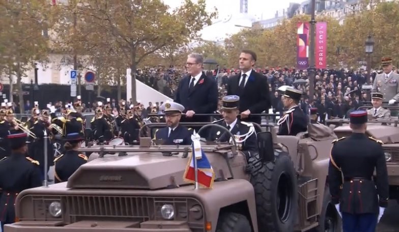 At Macron’s invitation, Keir Starmer is the first UK leader to attend the Nov 11th Armistice commemoration at the Arc de Triomphe in Paris since Churchill in 1944 

🇫🇷🇬🇧