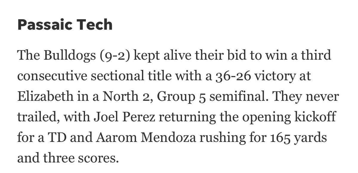 Jennifer Limekiller (@pctisuperfan) on Twitter photo Hey <a href="/PCTIBulldogFB/">Passaic Tech High School Football</a> fans! Time to vote for the Bulldogs for TEAM OF THE WEEK! 🏈 <a href="/PCTVSFBRECRUIT/">PCTI Football Recruiting</a> <a href="/PCTI_Athletics/">PCTI Athletics</a> Players mentioned: <a href="/AaromMendoza26/">Aarom Mendoza</a> <a href="/TheJoelPerez19/">Joel “showtime” perez</a> Hey <a href="/PCTIBulldogFB/">Passaic Tech High School Football</a> fans! Time to vote for the Bulldogs for TEAM OF THE WEEK! 🏈 <a href="/PCTVSFBRECRUIT/">PCTI Football Recruiting</a> <a href="/PCTI_Athletics/">PCTI Athletics</a> Players mentioned: <a href="/AaromMendoza26/">Aarom Mendoza</a> <a href="/TheJoelPerez19/">Joel “showtime” perez</a>