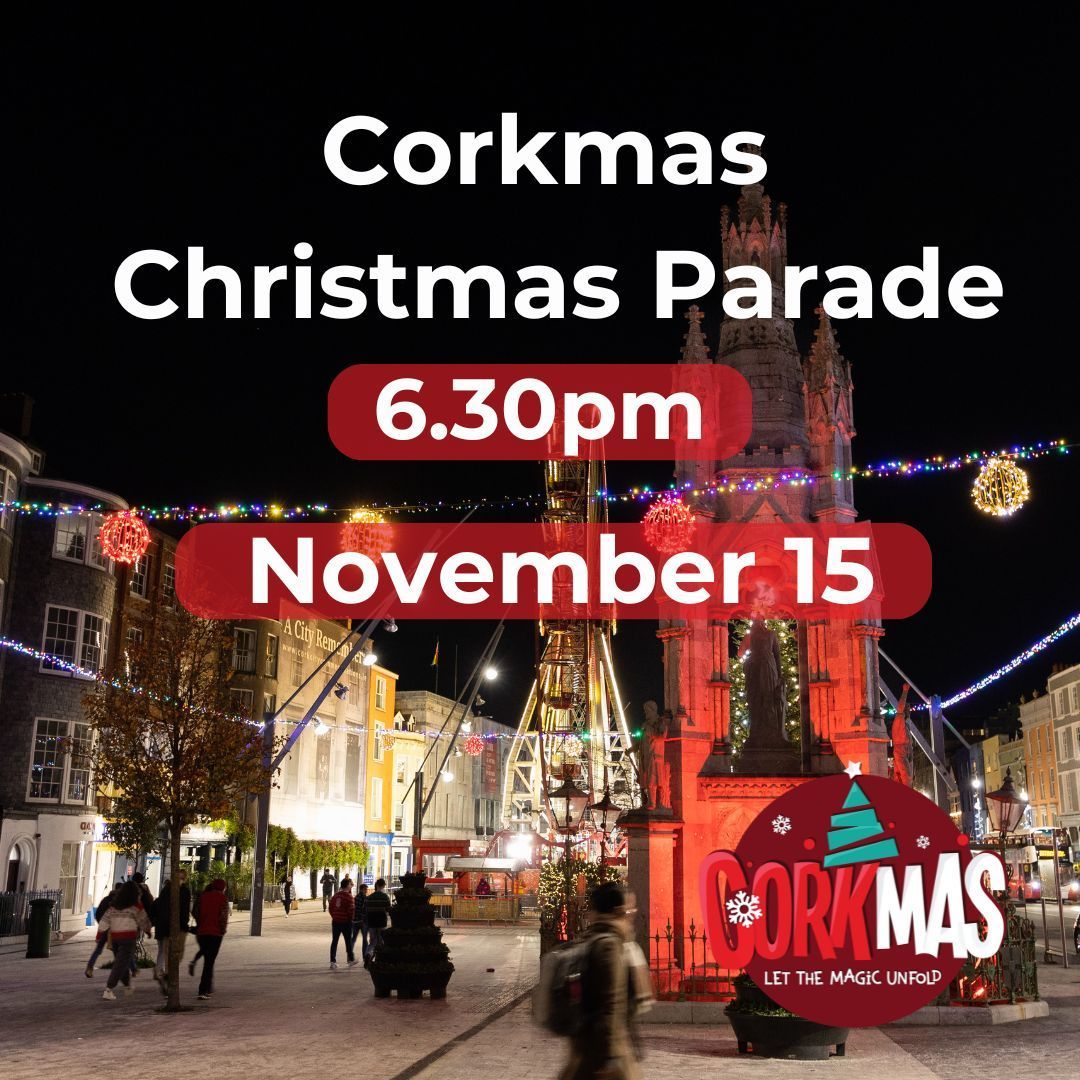 corkcitycouncil's tweet photo. 🎄 4 more sleeps until the #Corkmas Christmas Parade!

🎅 The Corkmas Parade will begin on North Main St at 6.30pm with the main man, Santa, leading a festive parade full to the brim of music, dance, light and sparkle through the city.

⛄ More information on the route will be shared tomorrow.