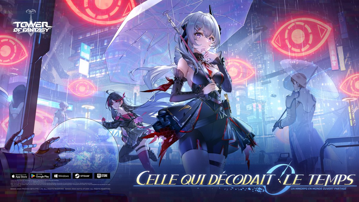 #TowerofFantasy ⚔ Celle qui décodait le temps

Aucun système ne lui résiste. 
Peut-être êtes-vous déjà sous surveillance.👁‍🗨
Méfiez-vous des actions que vous réalisez dans le réseau Gesthos.

Nouvelle version bientôt disponible le #26Nov.