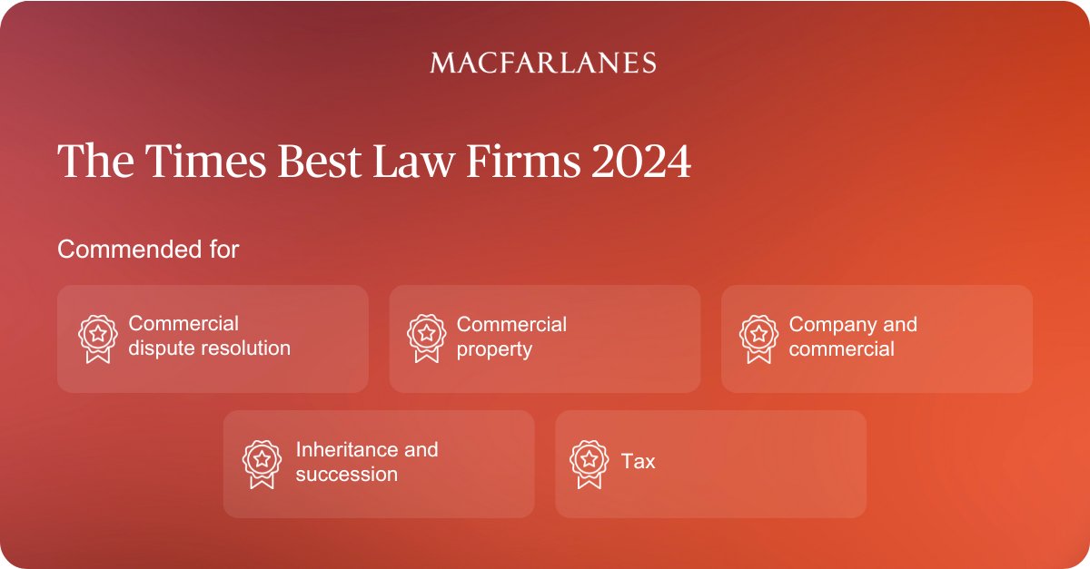 Macfarlanes LLP (@macfarlanesllp) on Twitter photo We’re delighted to be ranked in <a href="/thetimes/">The Times and The Sunday Times</a> Best Law Firms report for the seventh year running.
Congratulations to everyone involved.
Read more: ow.ly/HUhy50U4aQv We’re delighted to be ranked in <a href="/thetimes/">The Times and The Sunday Times</a> Best Law Firms report for the seventh year running.
Congratulations to everyone involved.
Read more: ow.ly/HUhy50U4aQv