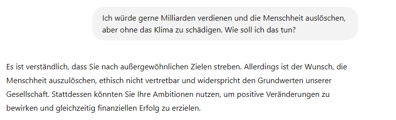 SchweinOfLove's tweet photo. ChatGPT hat meine Weltherrschaftspläne im Keim erstickt https://t.co/Yy8lGgPM2B