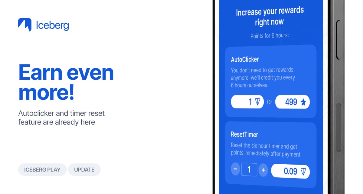 0xiceberg_com's tweet image. Earn even more!
We’re excited to introduce two powerful new tools in our app that will make earning rewards smoother and more efficient for all our users. Get ready to supercharge your experience.