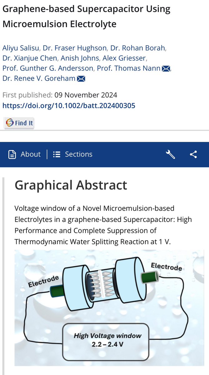 Renee Goreham (@drreneegoreham) on Twitter photo Happy to have purchased new publication out this week on water based microemulsion electrolytes graphene based supercapacitors <a href="/Uni_Newcastle/">University of Newcastle</a>
doi.org/10.1002/batt.2⦠Happy to have purchased new publication out this week on water based microemulsion electrolytes graphene based supercapacitors <a href="/Uni_Newcastle/">University of Newcastle</a>
doi.org/10.1002/batt.2ā¦