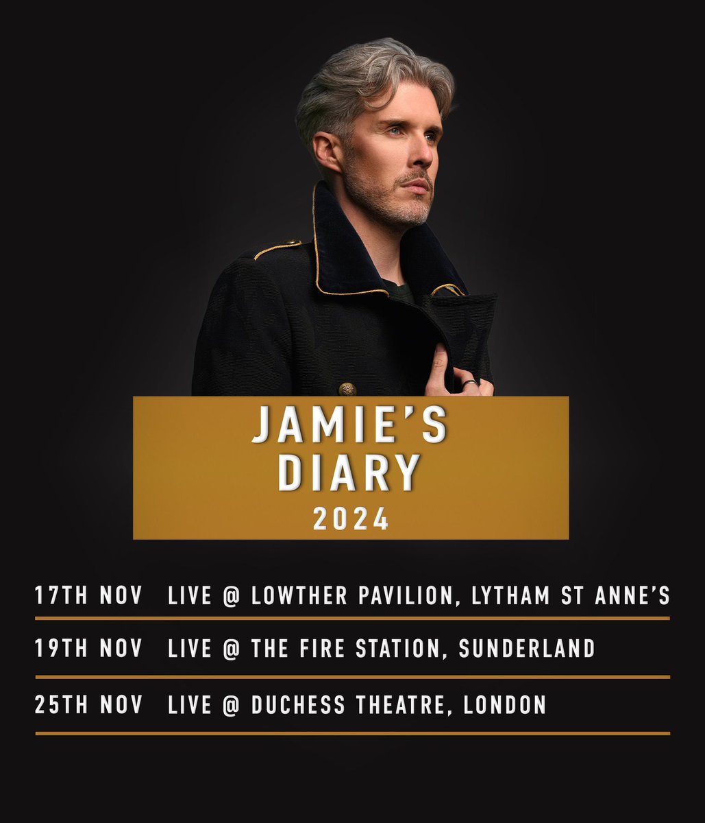 This week we are telling you what all the boys are up to, starting with Jamie! Jamie heads out on tour this week, starting with Lytham. Performing songs from his new album, some old favourites, and featuring special guest Catriona Murray, you don’t want to miss this!
